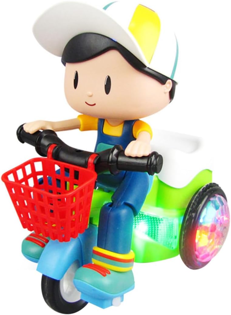 DECHOUS Intelligent Stunt Tricycle for Boys Creative Tricycle No Battery Required Random for Ages