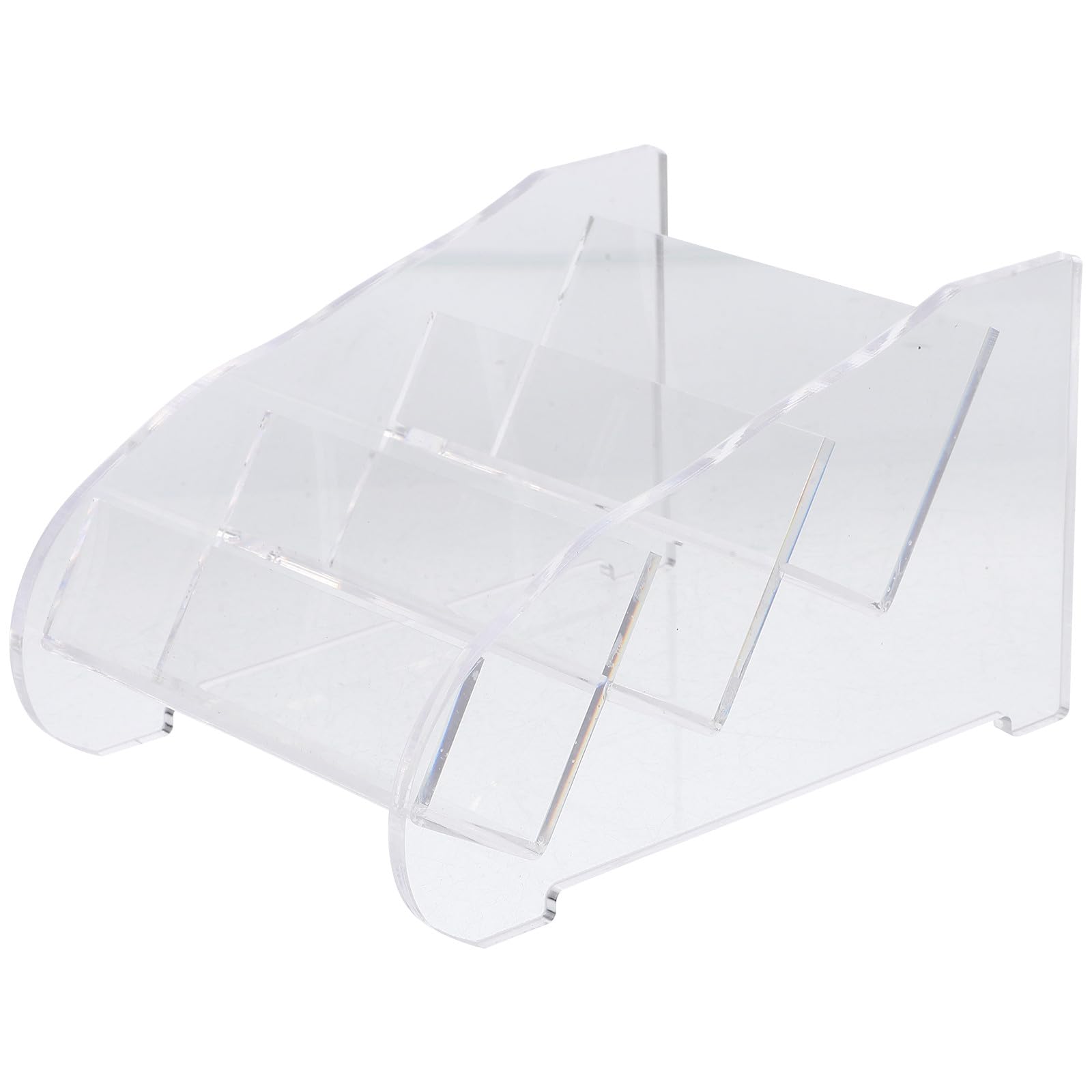 Porte-cartes acrylique Healvian transparent à 3 niveaux pour comptoirs