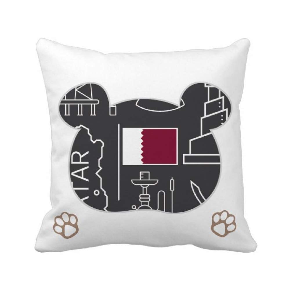 Housse de coussin Qatar Dessin City aux finitions soignées