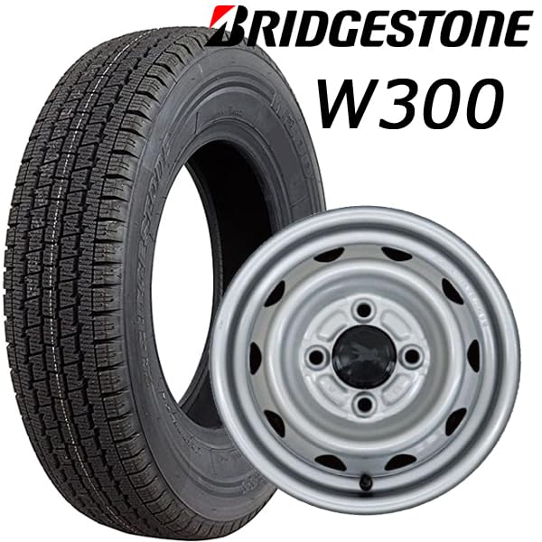 Amazon | ブリヂストン スタッドレスタイヤ 145/80R12 80/78N W300+