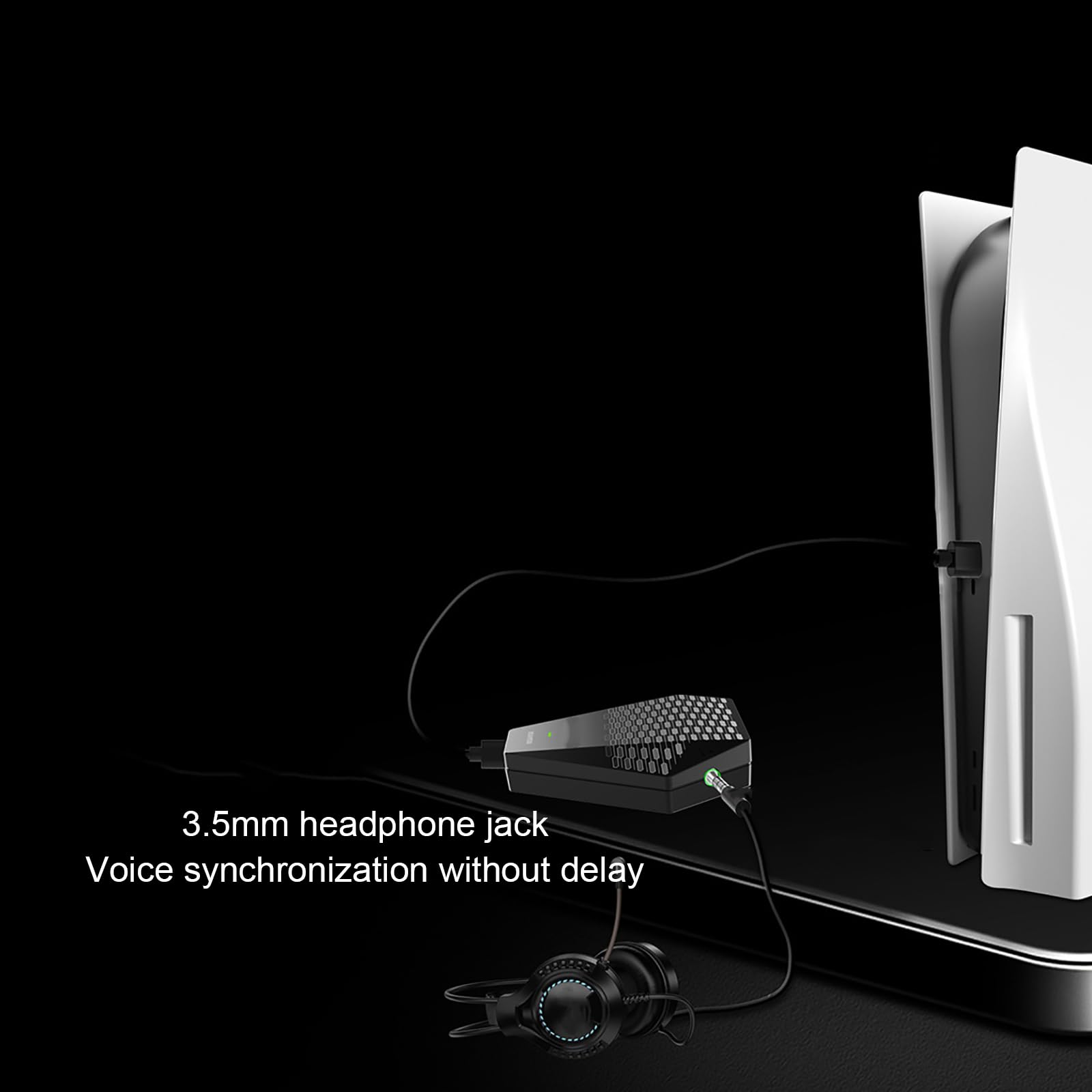 Convertidor de teclado y mouse, adaptador USB para juegos, Bluetooth 5.0 compatible con múltiples controladores y auriculares