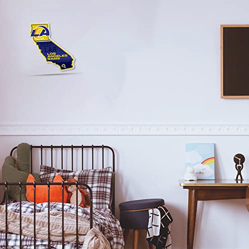Image of Rico Industries NFL Football State Shape Shape Cut Pennant - Home and Living Room Decor - Soft Felt EZ to Hang