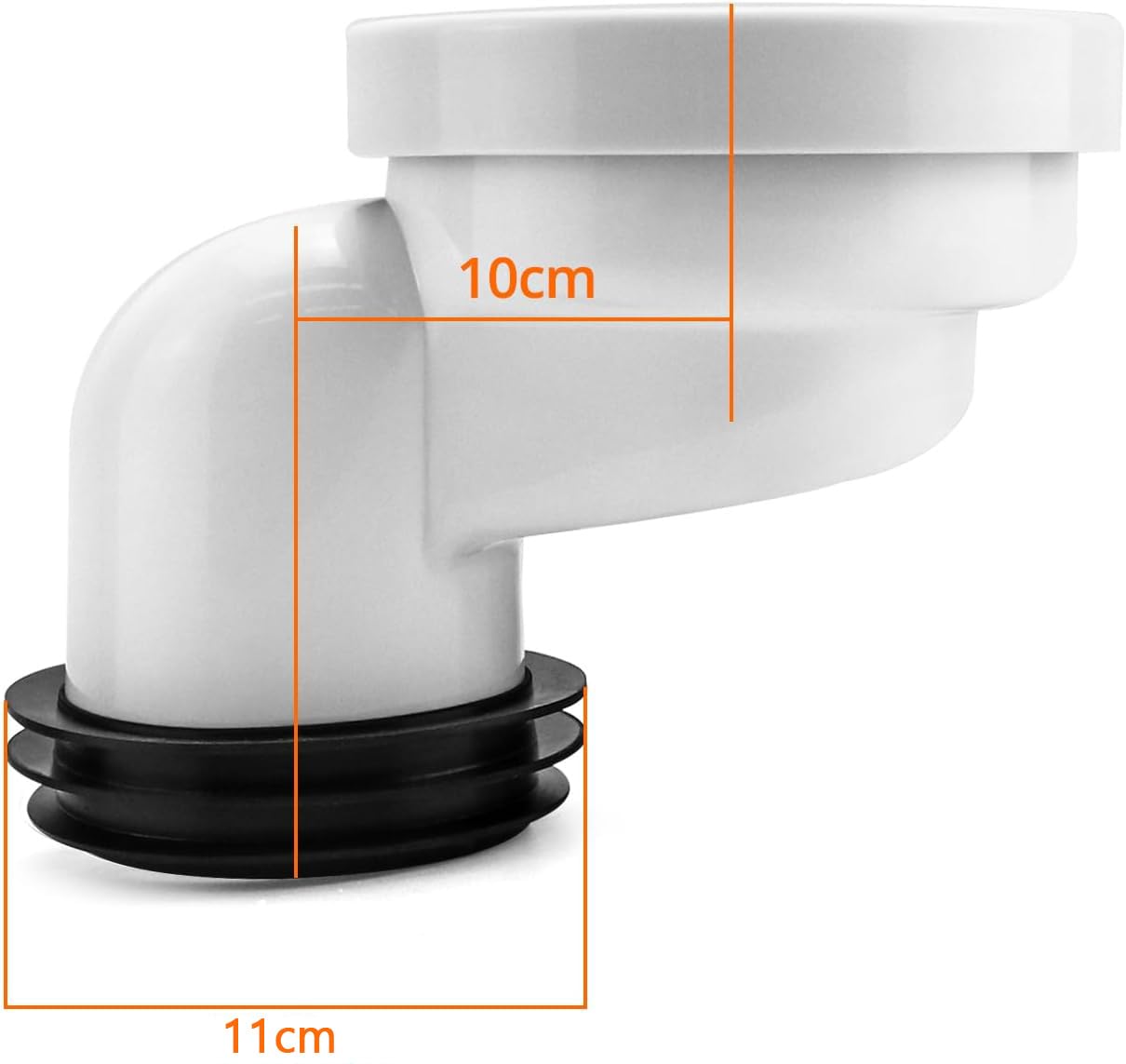 YGHSZ 100mm Toilet Offset pan Connector PVC Waste Pipe Connector - Image 3