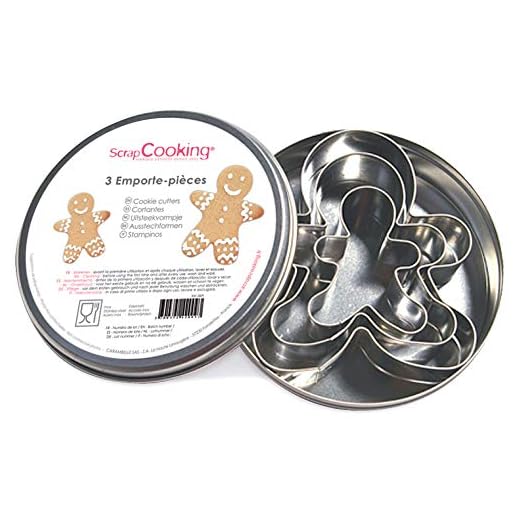 ScrapCooking 2009 Boîte Découpoirs - Petits Hommes d'Épices, INOX, Argenté, 12,5 x 12,5 x 3,4 cm