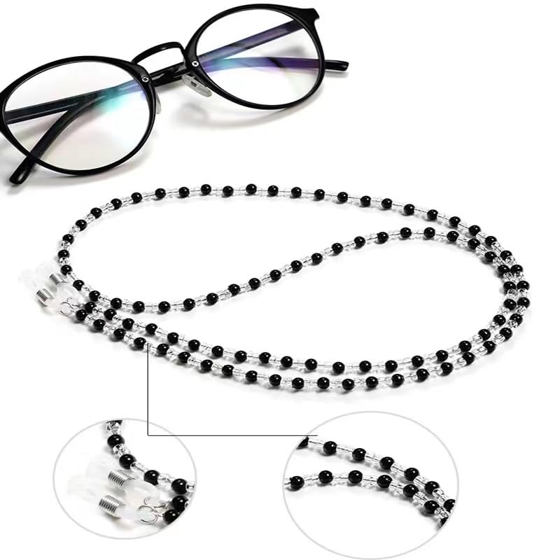 Image of Glasses Strap Beaded Eyeglass Chains Eye Glass Holders Necklaces String Women Eyewear Retainer Chain