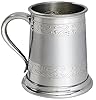 Pewter Tankard Half Pint Double Embossed Celtic Band Top and Bottom of Tankard Body Swan Handle Pure Beer Tankard Perfect for Engraved Personalised Gifts for Men and Women #2