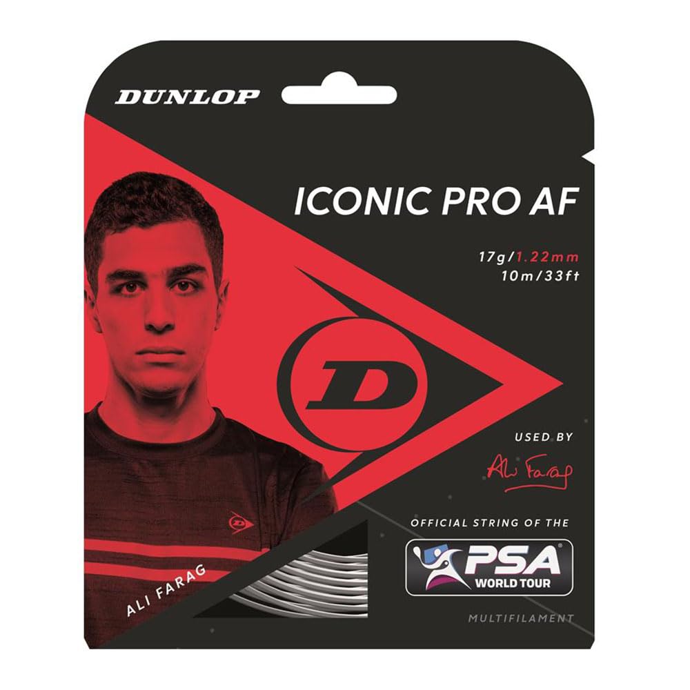 DUNLOP Iconic Pro AF 17G Multifilament Squash String 1.22mm - 10m Set