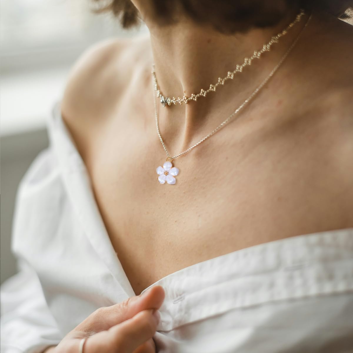 Tupalizy 100PCS Small Flower Enamel Charms Cherry Blossom Decor Gold Plated Pendant for Bracelets Necklaces Earrings Jewelry Making Findings Purse Keychains DIY Crafts Handmade Gifts Accessories - Image 5