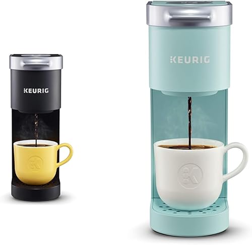 Keurig K-Mini Cafetera de una sola porción, negro y cafetera K-Mini de una sola porción, Oasis