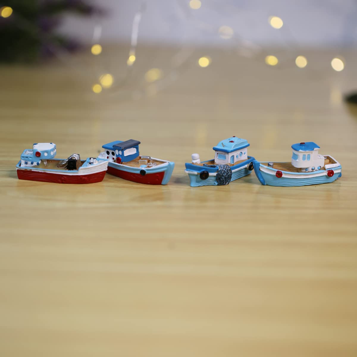 Wonderland Miniature Resin Motor Boat (Set of 4)|Garden Miniatures| (B0C3W464N3) Amazon Price History, Amazon Price Tracker