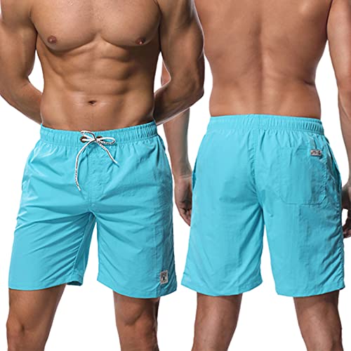 Men's Swim Trunks Quick Dry Slim fit Lightweight Beach Shorts with Pockets