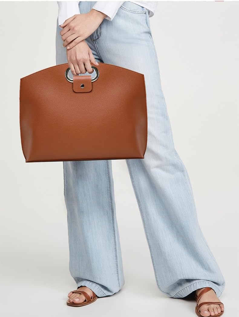 PU Leather 2-in-1 Laptop Sleeve&Pouch Set with Metallic Handle, Waterproof 14-16Inch Laptop Briefcase for Work Travel - Image 4