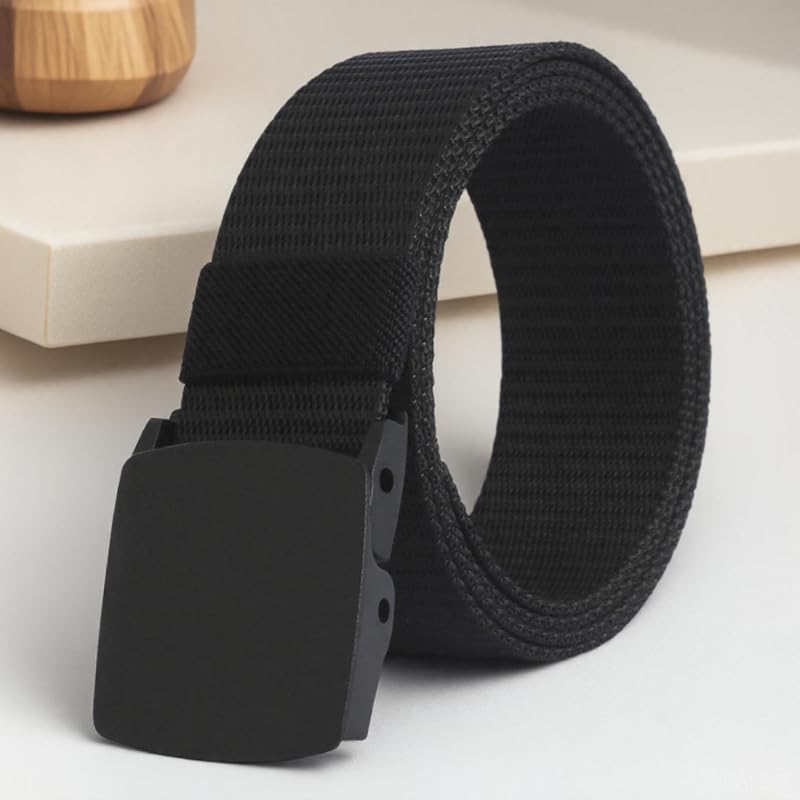 Men's Tactical Belt, Military Hiking Rigger 1.5" Nylon Web Work Belt Webbing Riggers Web Belt Heavy-Duty4