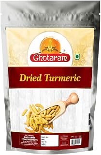 Ghotaram Andhra Raw Yellow Dried Whole Turmeric Sticks, organically grow raw fresh turmeric, kacchi haldi, dry sabut haldi ghatiya, haldi dry, GHATTA Whole Haldi Sabut Haldi-150Gx1Pk
