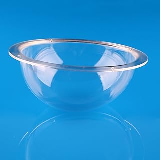 Ricrrover Diameter 6 Inch/150mm w/4 Holes Clear Acrylic Dome Flange Clear Plastic Hemisphere Indoor/Outdoor CCTV Replacement Clear Dome Camera Cover Security Dome Camera Housing