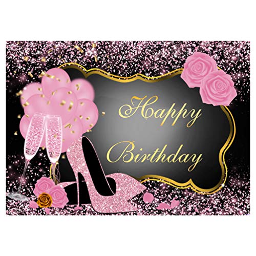 Lurrose 210X150cm Aniversário Pano de Fundo Fotografia Fundo Aniversário Das Mulheres Dos Saltos Alt