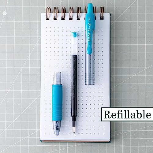 Pilot G2 Premium Refillable & Retractable Rolling Ball Gel Pens, 0.7Mm Fine Point, Turquoise, 6-Pack #TOP1