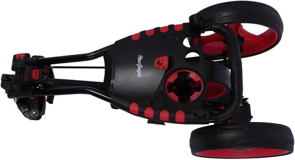 MacGregor Golf VIP 3 Wheel Golf Push Pull Cart - Foldable Lightweight Design with Foot Brake, Umbrella Holder and Drinks Holder