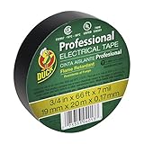 Duck Brand 393119 Professional Electrical Tape, 0.75-Inch by 66-Feet, Single Roll, Black