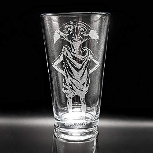 Dobby The House Elf Engraved Pint Glass | Inspired By Harry, Witches, Magic, Wizards, Hp, And Potter | Great Gift Idea! #TOP9