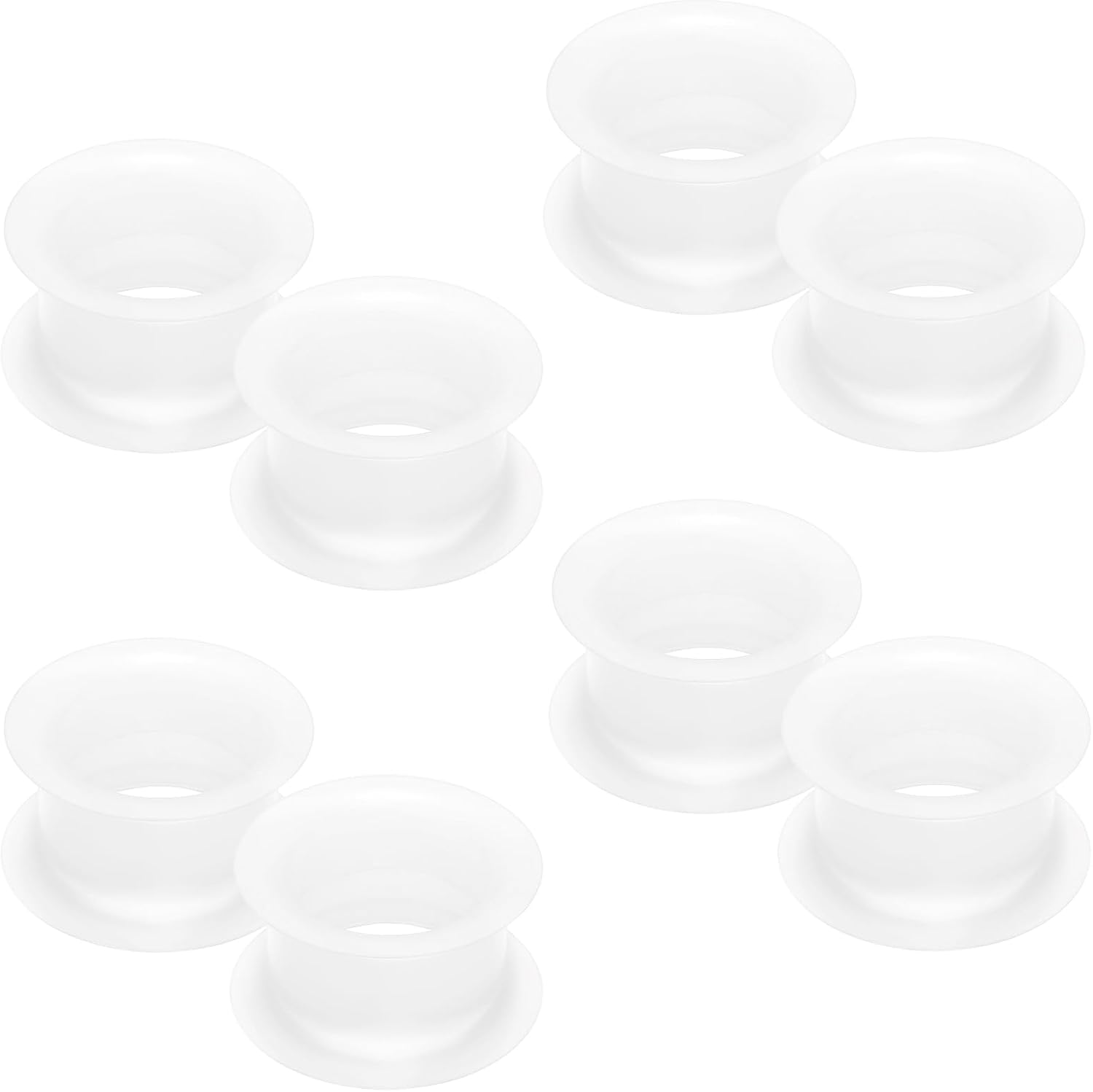 6G-50mm Thick Clear Silicone Ear Gauges Tunnels Rubber Ear Plugs Gauges Double Flared Flexible Tunnel Earrings for Women Men