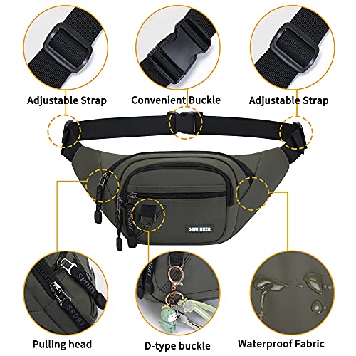 GERIINEER Bumbags Fanny Pack voor dames en heren, waterdichte heuptas met 5 zakken met ritssluiting voor hondenwandelen, wandelen, wandelen, reizen en outdoor-activiteiten - Image 6