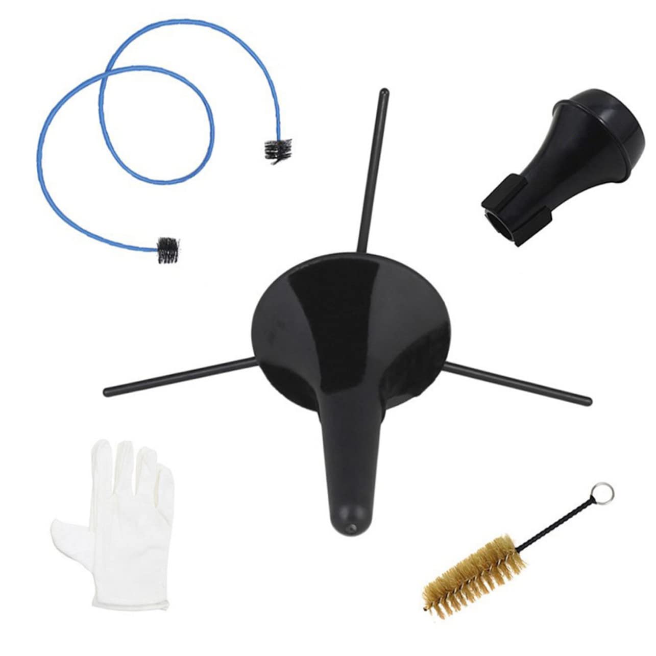 TOYANDONA Kit de Nettoyage Sourdine Incluse Brosses en Plastique et Métal pour Accessoires pour Entretien et Nettoyage Trompette Support des Petites Valves