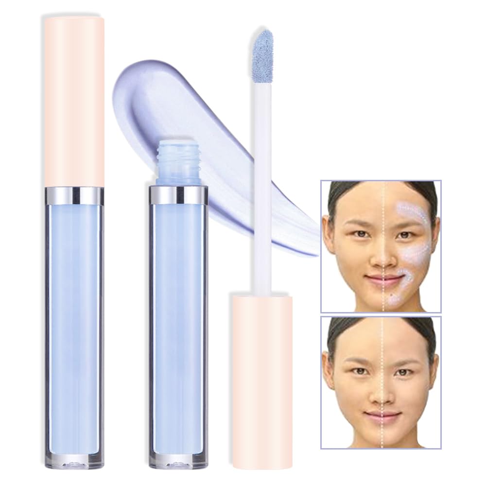 Kaely 2Pcs Color Correcting Purple Concealer Stick Face Foundation Contour Makeup Pen Pencil Eye Brightener Waterproof corrector de