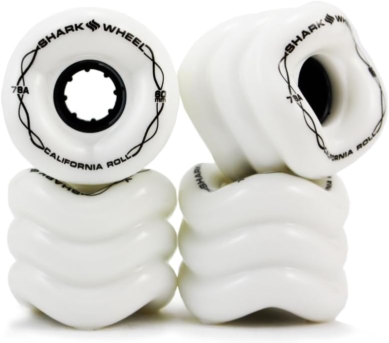 Shark Wheel 60 mm 78a Ruedas de skate | Rollo de California | Paquete de 4