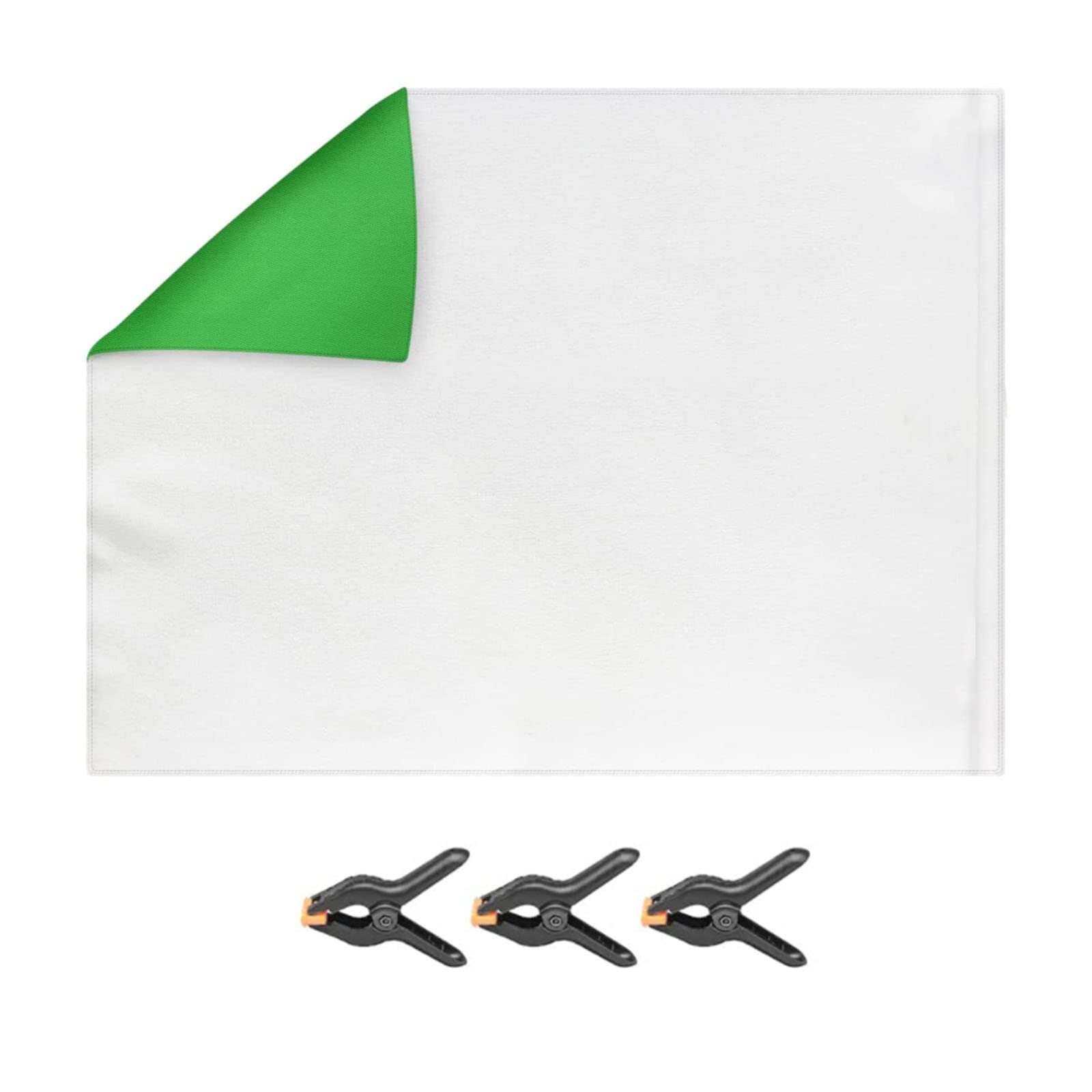 1,5 x 2 m, sfondo fotografico portatile, pieghevole, verde/bianco/nero, per fotografie, video e servizi fotografici, sfondo a tenda su entrambi i lati, sfondo per fotografia e foto