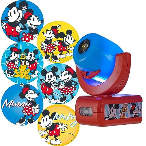Projectables Disney Mickey and Minnie Mouse Night Light LED Projector Plug-in Dusk-to-Dawn Sensor for Kids Baby Boys Girls Nursery Toy Room Playroom Bedroom 67164