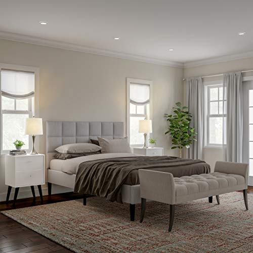 Table Lamps  Set Of 2 Mid-Century Modern Metal Flared Trumpet Base With Energy Efficient Led Light Bulbs Included By Lavish Home (Silver), 11” L X 11” W X 24.5” H #TOP5