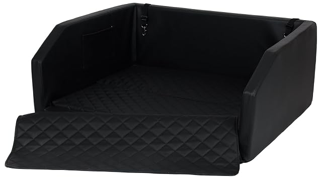 Foto 3 de 8 de Velinda Transportín Cama de Coche para Perros Maletero colchón 100x90 cm (Color: Negro)