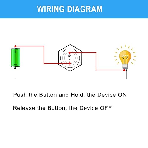 Miniatura 5 de 2 unids 0.748 in Metal momentáneo interruptor de botón para 34 "agujero de montaje Tornillo Terminales 1NO 5A 12V 24V 110V 250V plata Shell