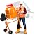 Harigal Electric Cement Mixer, 4.2 cubic Ft, Portable Concrete Mixer Machine, Wheelbarrow Cement Mixing Tools for Stucco