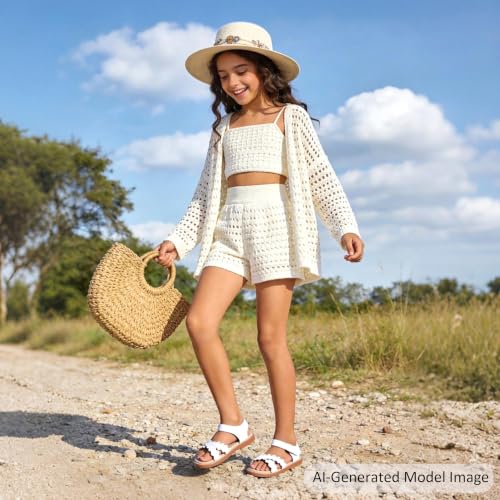 Image of Felix & Flora Toddler Girl Sandals - Little Girl Easter Dress Shoes Lightweight Open Toe Beach Holiday Flats