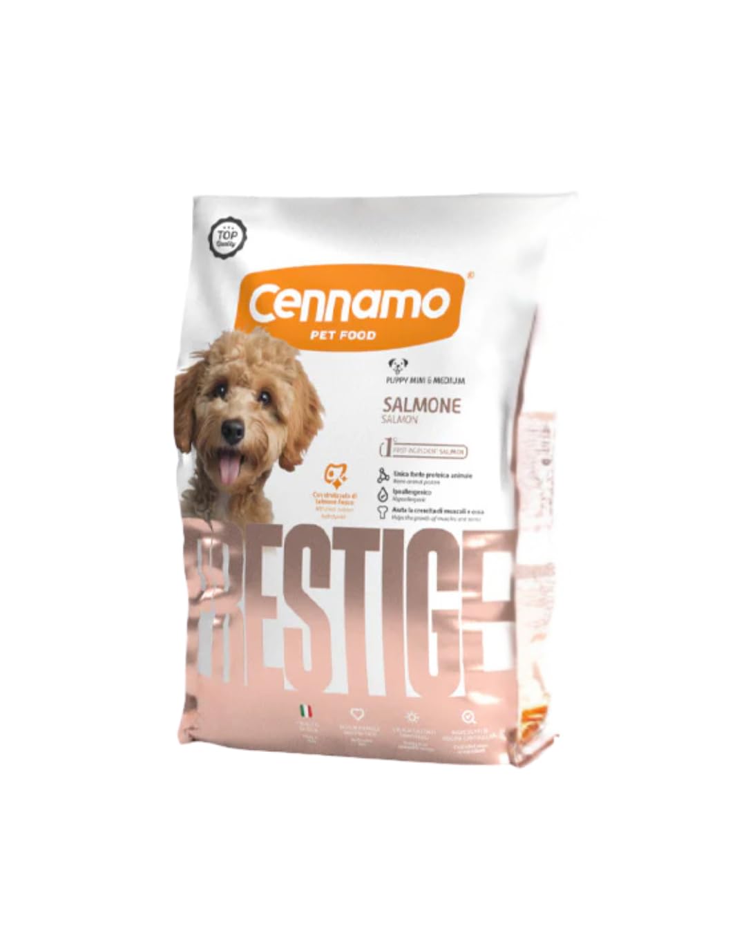 CENNAMO - Comida seca completa para perros cachorros de talla pequeña y mediana, producto monoproteico, 1 paquete de 12 kg