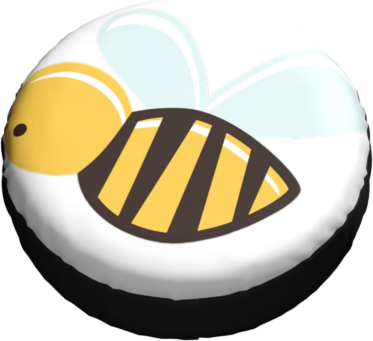 Cartoon Bee Print Tire Cover Universal Spare Wheel for Trailer Rv SUV Truck Camper Travel Accessories