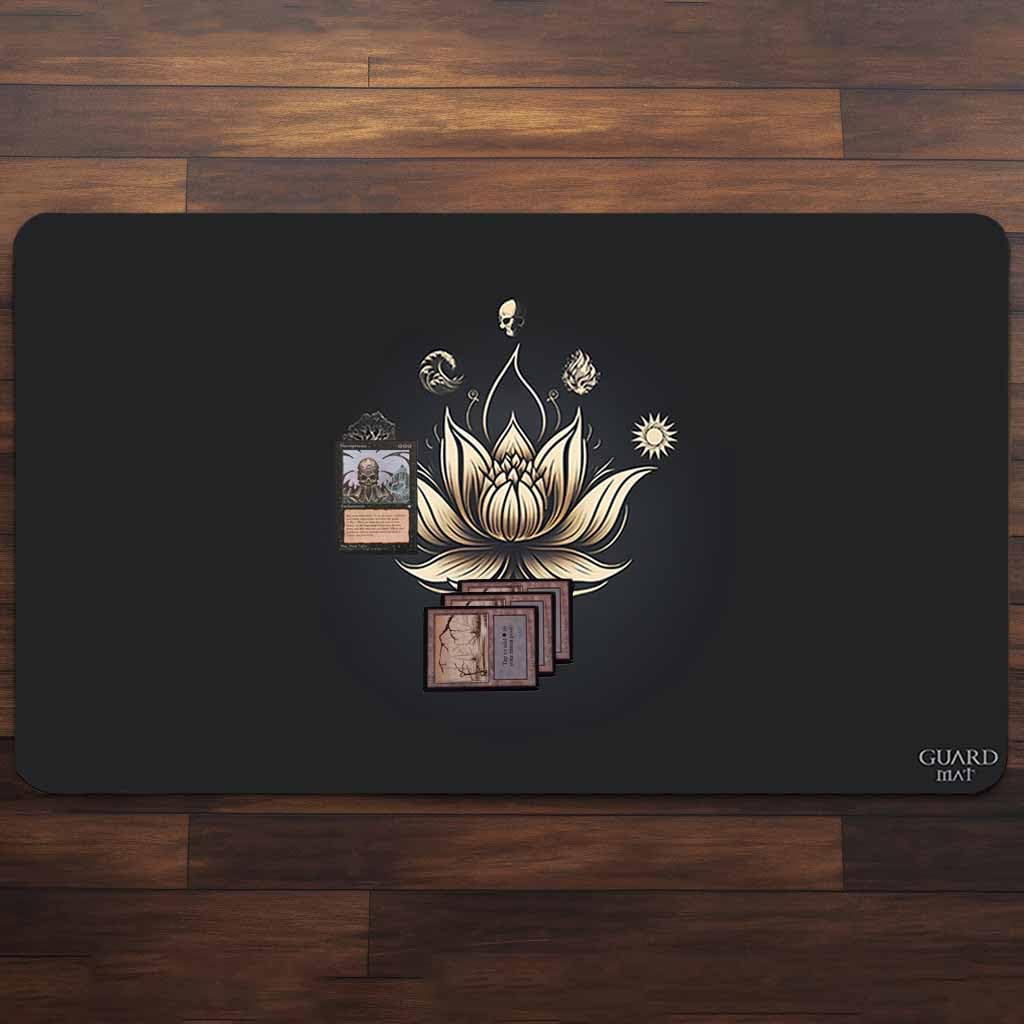 Tapis De Jeu Magic GuardMat Elementum - Bords Cousus - Antidérapant - 35x60 Cm - Pour MTG, Seigneur Des Anneaux
