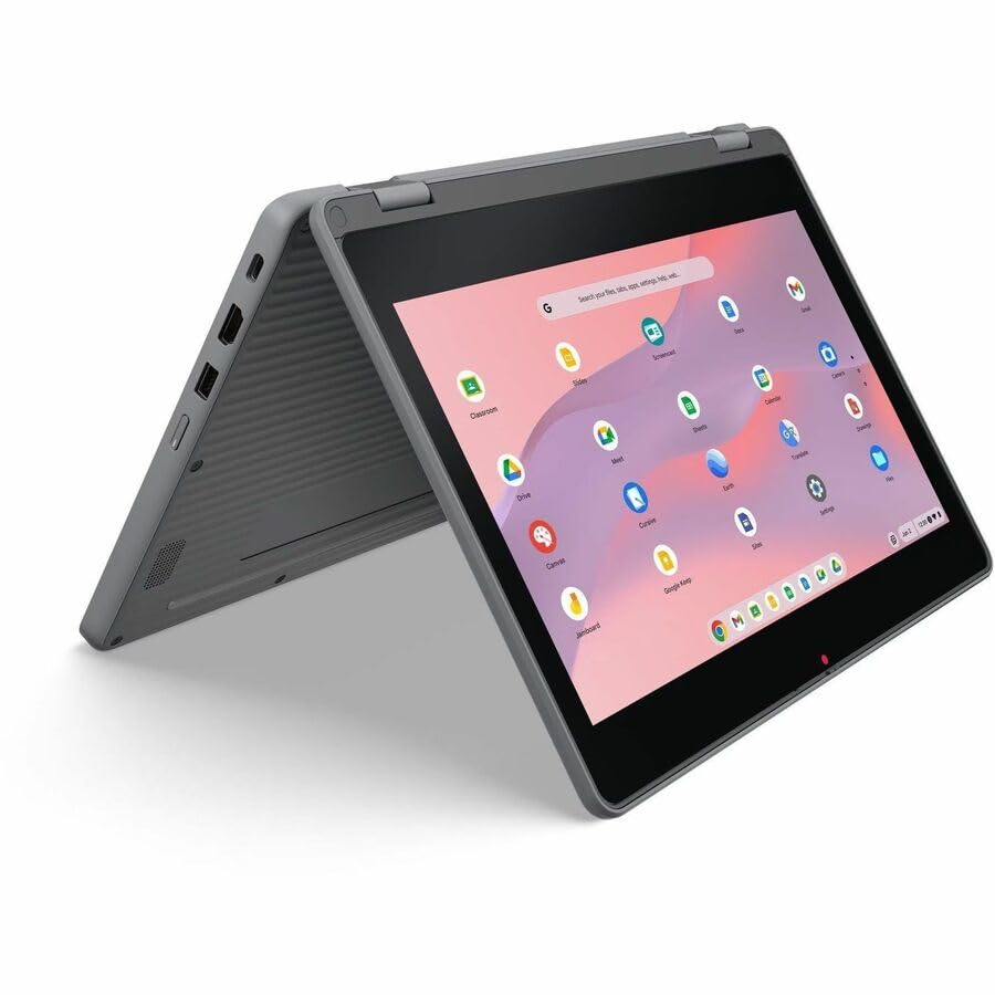 Image of Lenovo Chromebook 500e Gen 5 M89 83TA0004US 12.2 inch Touchscreen Convertible 2 in 1 Chromebook - WUXGA - MediaTek - 8 GB - 64 GB Flash Memory - English (US) Keyboard - Luna Gray - MediaTek Kompanio 540 C
