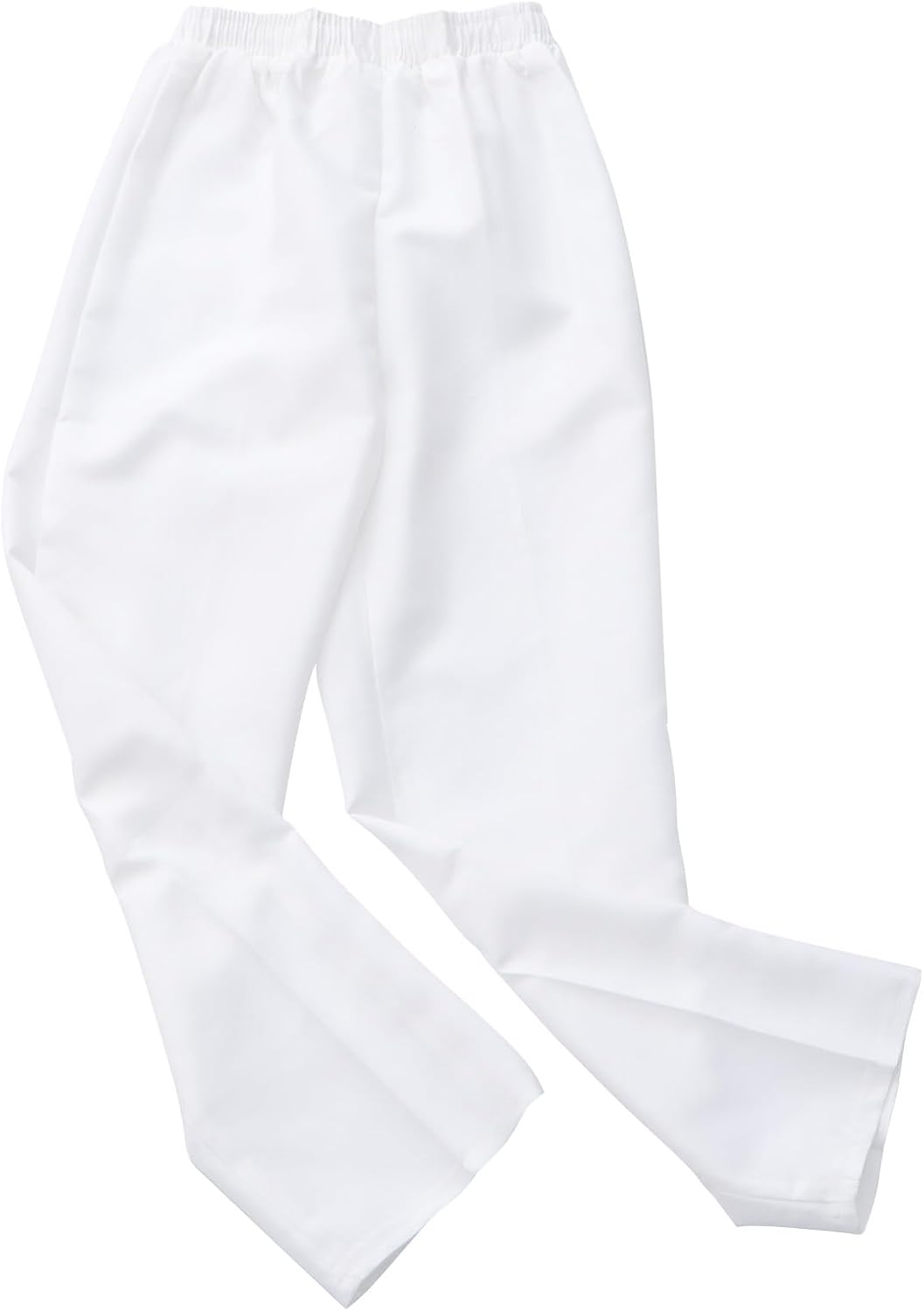 Breathable Chef Pants Moisture-Wicking Long Sweat Pants Quick-Dry Polyester Workwear for Men Kitchen Uniform Size L White