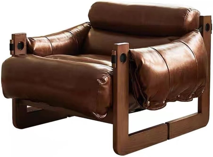 Single Sofa Lounge Chair Antique Solid Wood Household Balcony Chaise