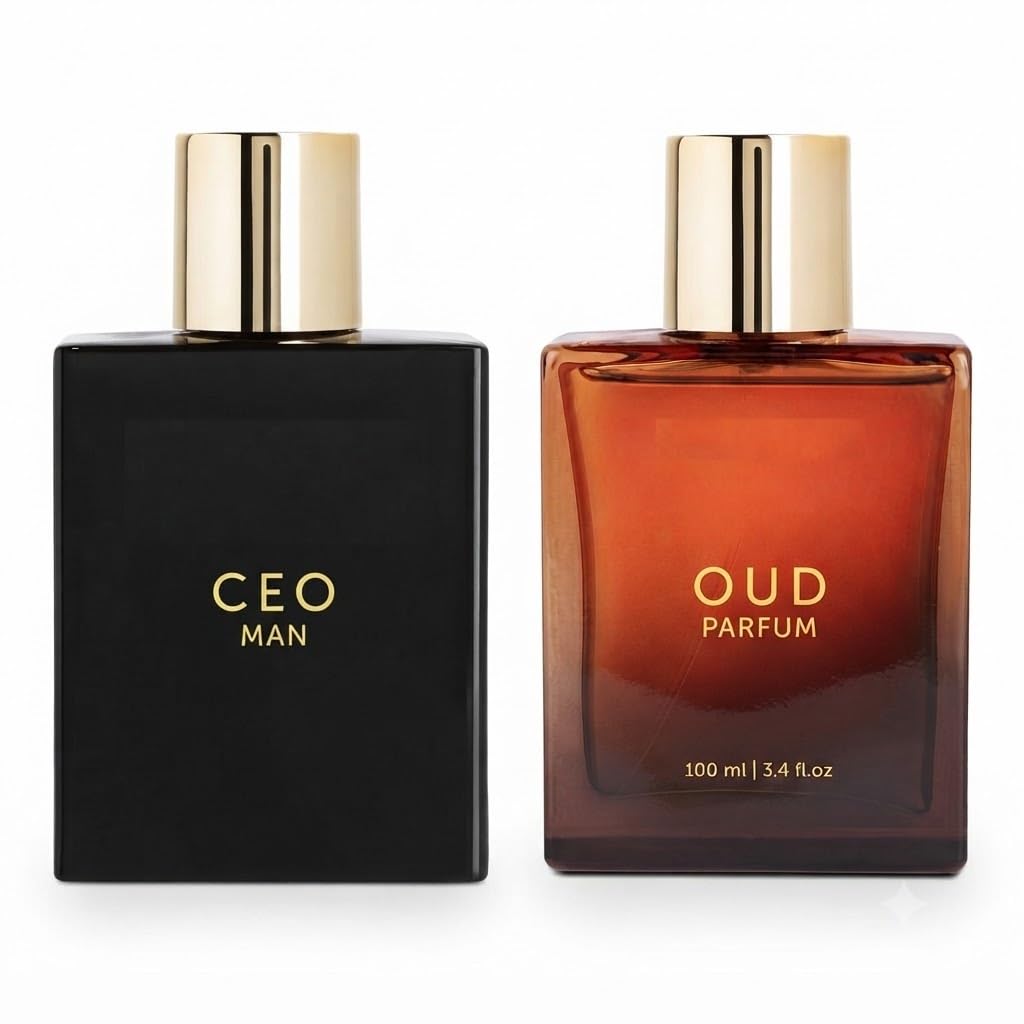 Premium CEO & Oud Eau de Parfum Set 200ml | 100ml każdy | Długotrwały zapach Spray dla kobiet i mężczyzn, eleganckie perfumy Duo | Daily Wear & Special Occasions