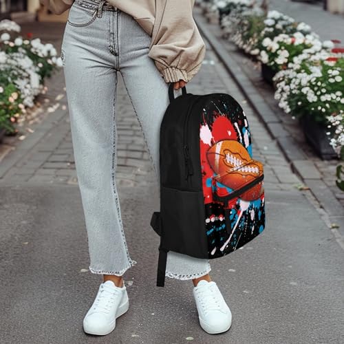 BIGCARJOB Colorful Art Rugby School Backpack for Boys Girls School Bags Kids Back to School Bookbags Large Rucksack Teens Adult Casual Daypack Soccer Schoolbags for Kindergarten Elementary4