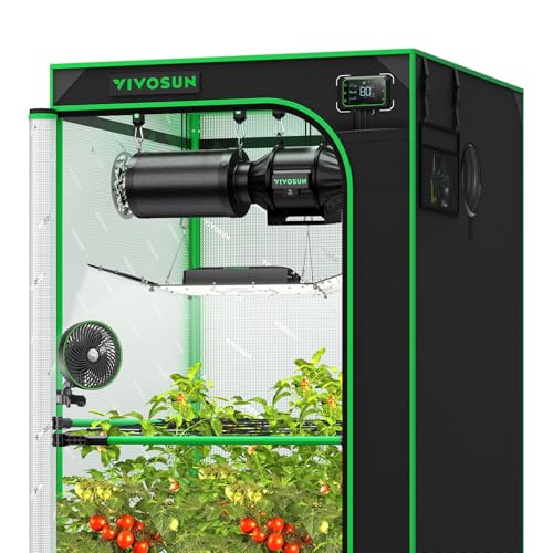 VIVOSUN GIY Plus Smart Grow Tent Kit, 3x3ft 3-Plant System, WiFi-Integrated Automatic Grow System with 2000D Mylar Grow Tent, Full-Spectrum Programmable Grow Light, Enhanced Ventilation & Circulation