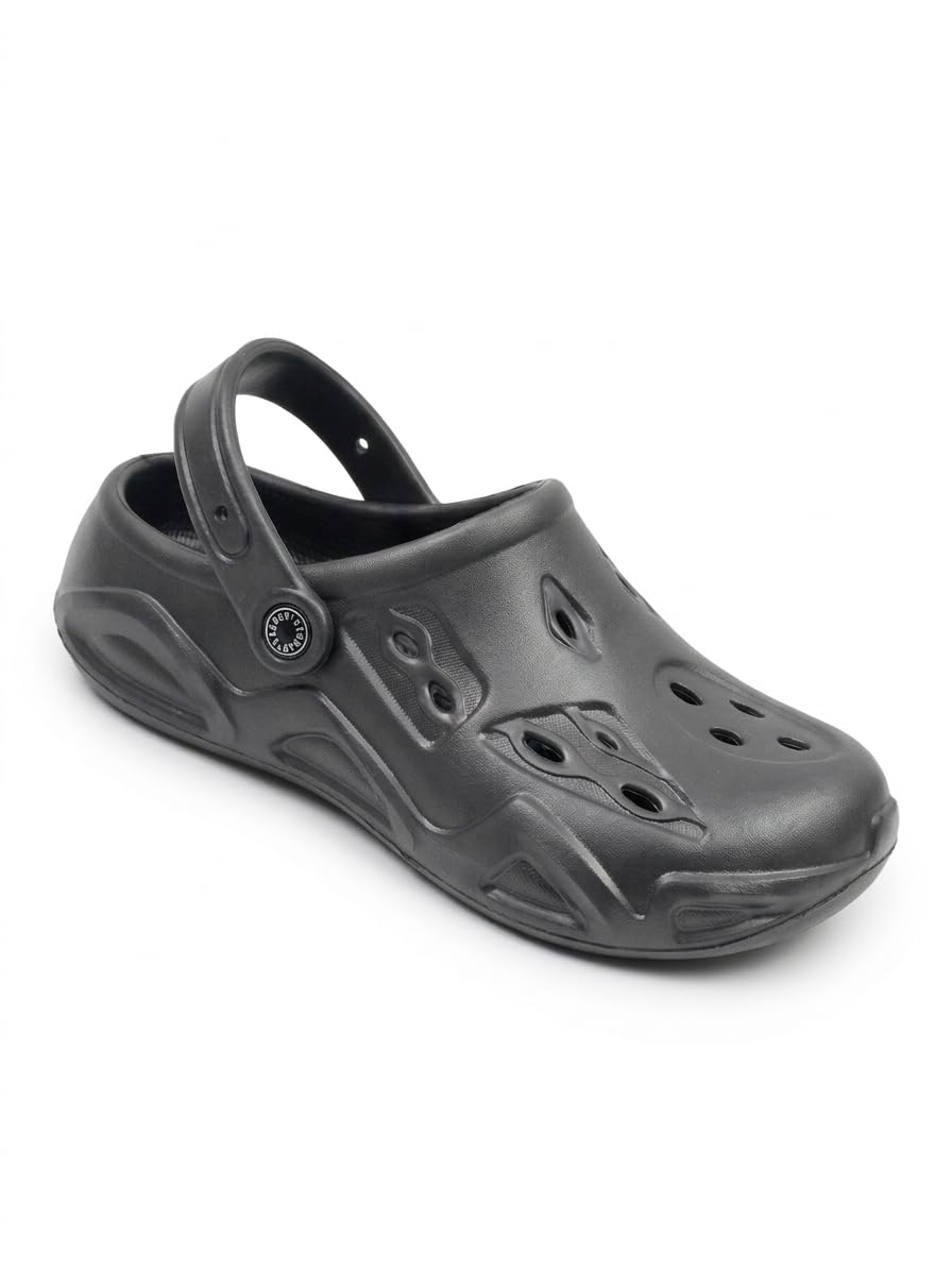 Comfortable Clogs, Sandals with Adjustable Back Strap for Men D.Grey-image-45