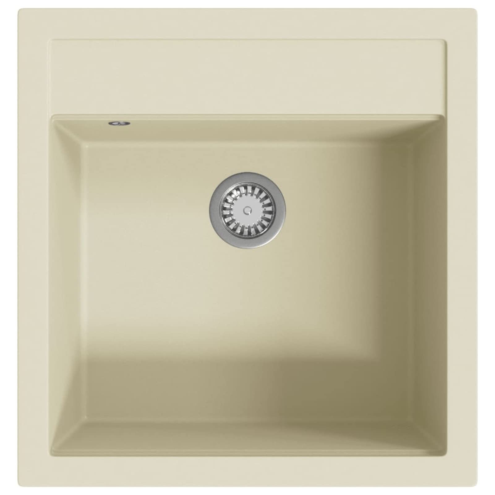ZEYUAN Fregadero de Cocina de Granito con un Seno, Mueble Pila Lavadero, Pila Fregadero Cocina, Fregadero sobre Encimera, Fregadero Baño Encimera, Picas De Cocina, Beige