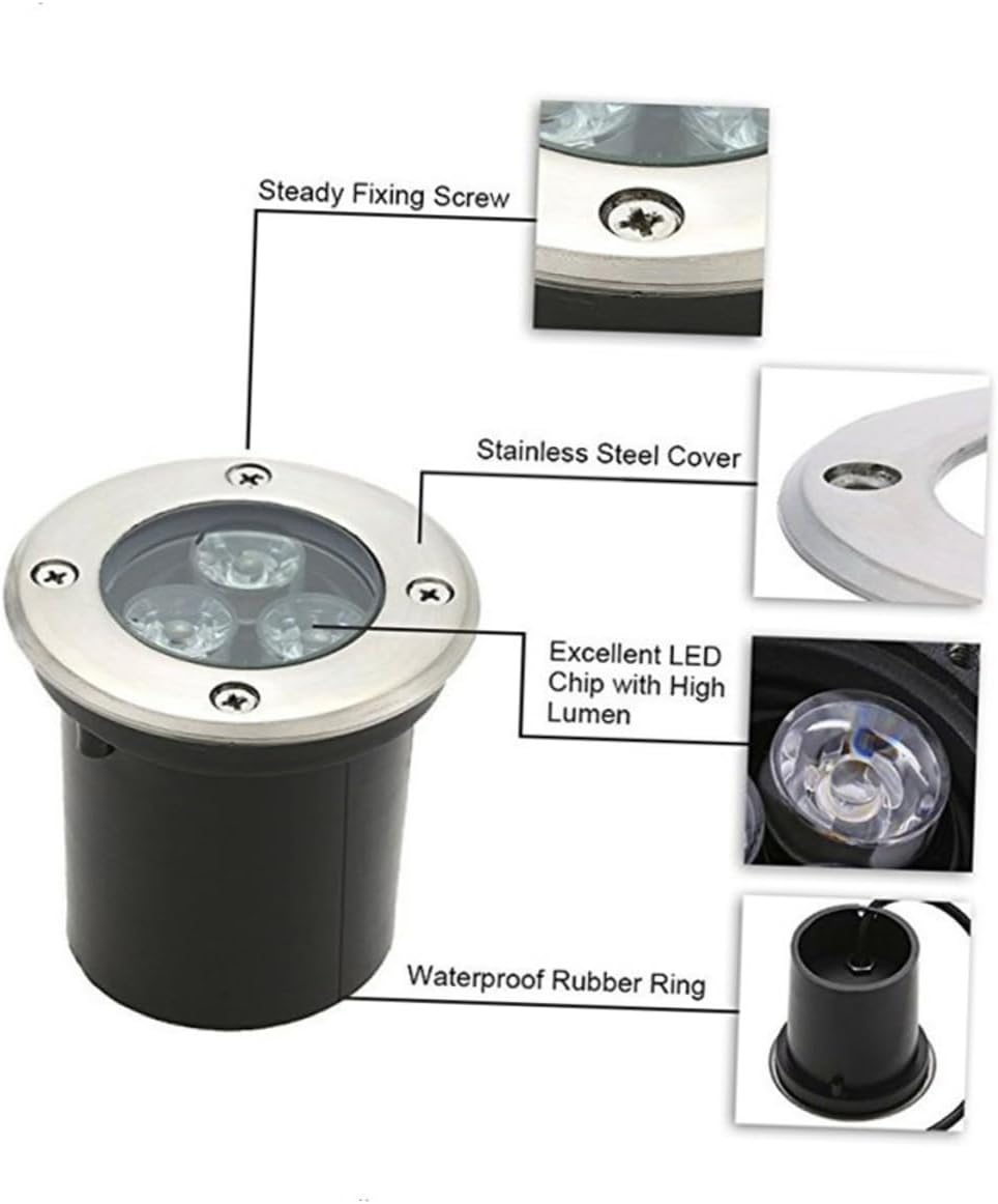 DOITOOL 2pcs Led Landscape Lamp Outdoor Lighting Tool for Gardens and Pathways Warm White Light Wide Voltage Easy Installation