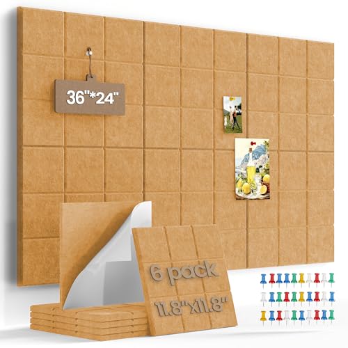 Uoisaiko Bulletin Board 6 Pack Large Pin Board 11.8