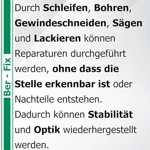 Flüssigmetall Ber-Fix 50g Hitzebeständiger 2-Komponenten Kleber
